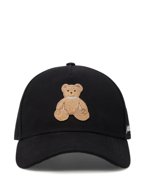 Palm Angels embroidered-bear cap Black PWLB032S26FAB0061060