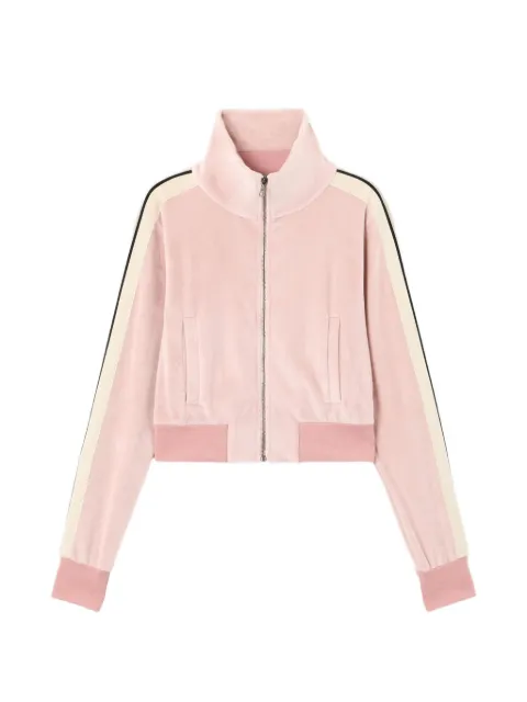 Palm Angels zip crop track jacket Pink PWBD045S26FAB001
