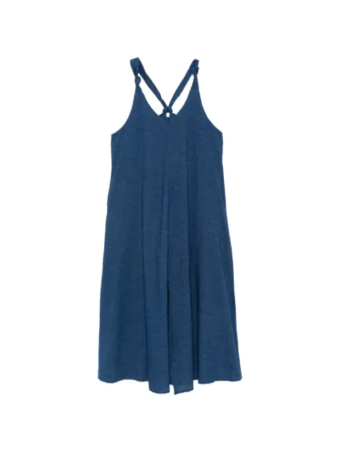 DKNY knotted-strap midi dress Blue DJ6D9188