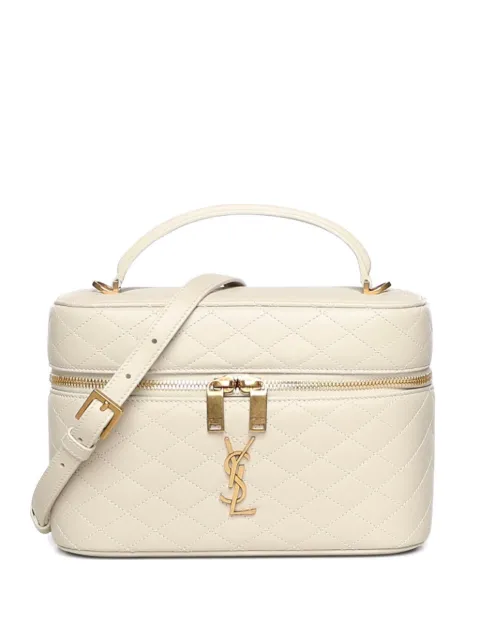 Saint Laurent large Gaby quilted leather vanity bag Neutrals 8515721EL079207