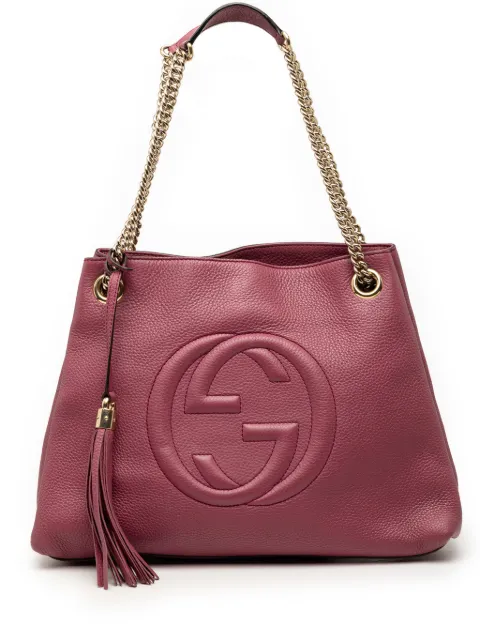 Gucci Pre-Owned 2000-2015 Medium Leather Soho Chain tote bag Pink U2U4T4E9Q2QZSX2T