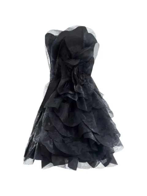Gemy Maalouf strapless ruffled mini dress Black GMSS267788SD