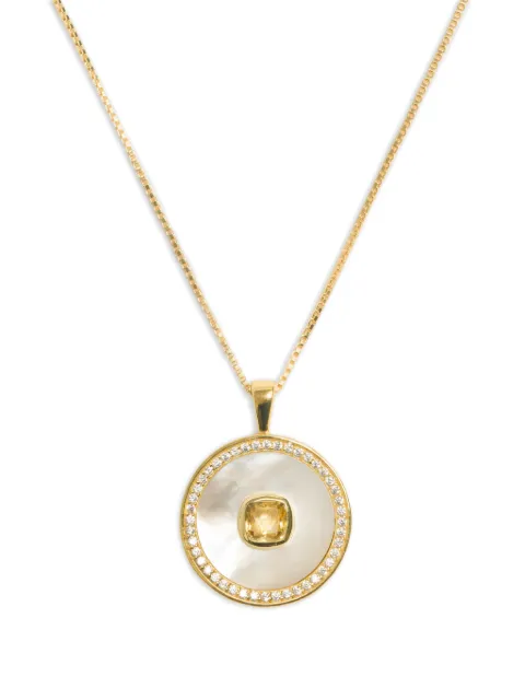 FREYA ROSE November citrine mother-of-pearl necklace Gold GEMSTONEMOTHEROFPEARLNECKLACE