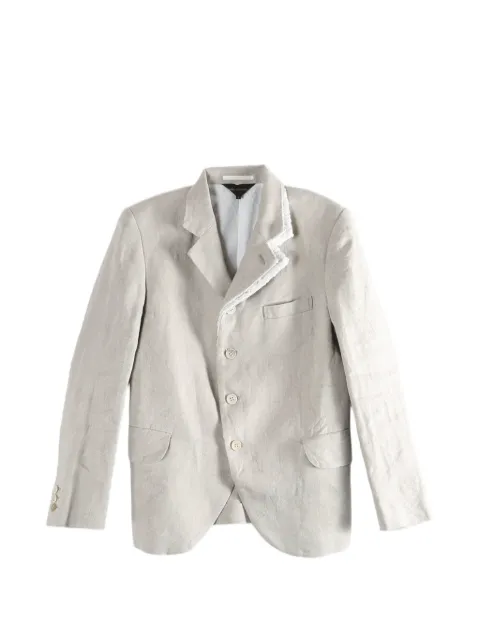 Comme Des Garçons lace-trim single-breasted blazer Neutrals GQJ024