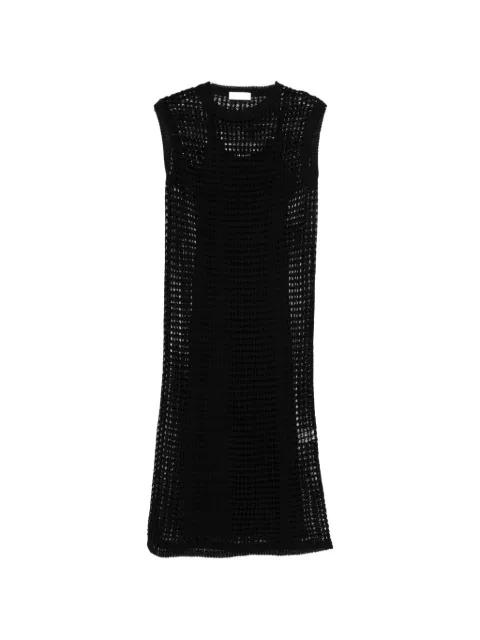 Roberto Collina mesh-knit midi dress Black A22030