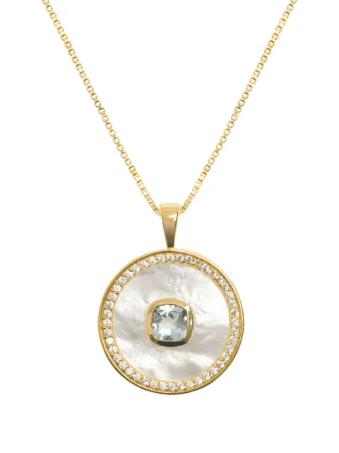 FREYA ROSE December mother-of-pearl topaz necklace Gold GEMSTONEMOTHEROFPEARLNECKLACE