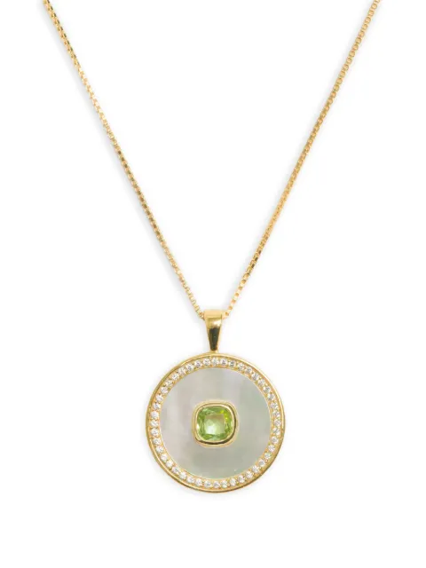 FREYA ROSE August mother-of-pearl peridot necklace Gold GEMSTONEMOTHEROFPEARLNECKLACE