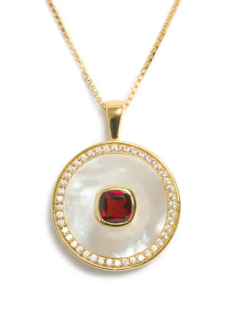 FREYA ROSE July ruby mother-of-pearl necklace Gold GEMSTONEMOTHEROFPEARLNECKLACE