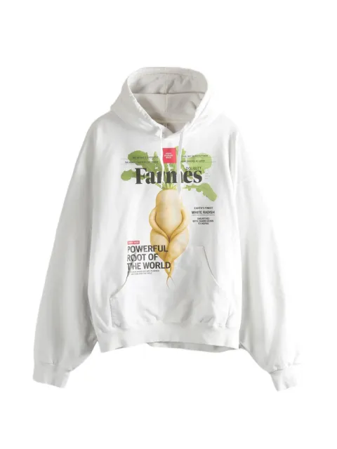 Doublet Farmes Magazine Cover printed hoodie White 26SS35CS432
