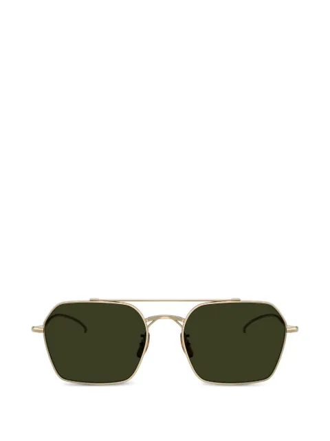 Oliver Peoples TK-15 geometric-frame double-bridge sunglasses Gold OV1365ST
