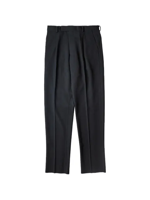 WACKO MARIA pleated button-pocket trousers Black 24FWEWMPTR01