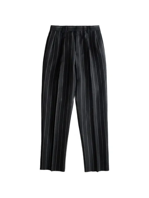 WACKO MARIA pleated pinstripe trousers Black 24SSWMPTR27