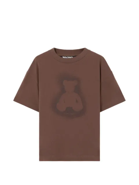 Palm Angels spray bear T-shirt Brown PMAA109S26JER001606E