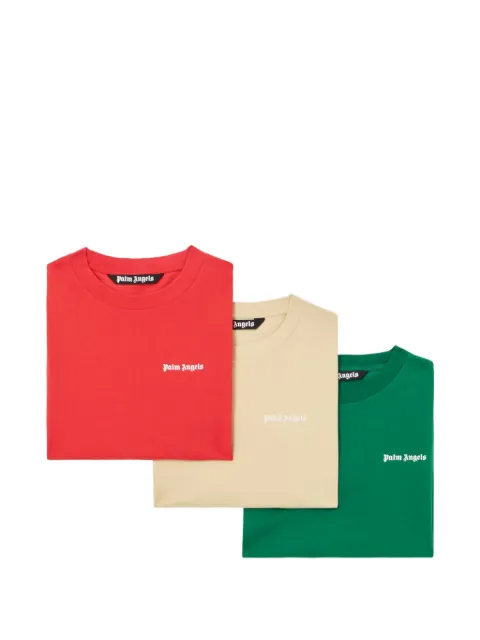 Palm Angels logo T-shirt (pack of three) Neutrals PM2B003S26JER0028484