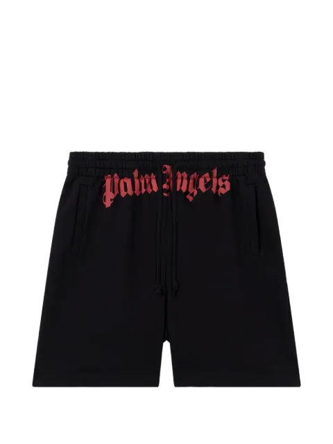 Palm Angels waist logo sweat shorts Black PMCI019S26FLE0011025