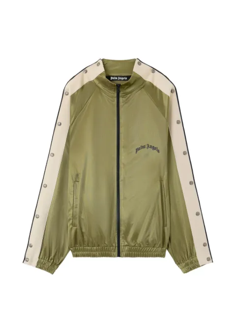 Palm Angels snap-button side bands track jacket Green PMBD08MS26FAB0015610
