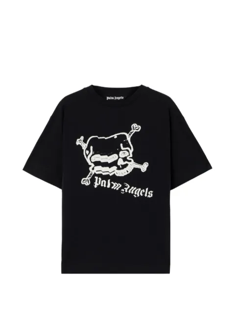 Palm Angels skull graphic T-shirt Black PMAA109S26JER0041003