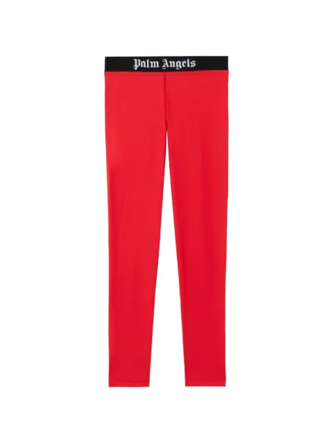 Palm Angels logo elasticated leggings Red PWVG016S26FAB0012510