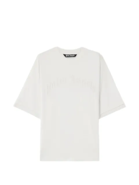 Palm Angels embroidered double T-shirt Neutrals PMAA10QS26JER001