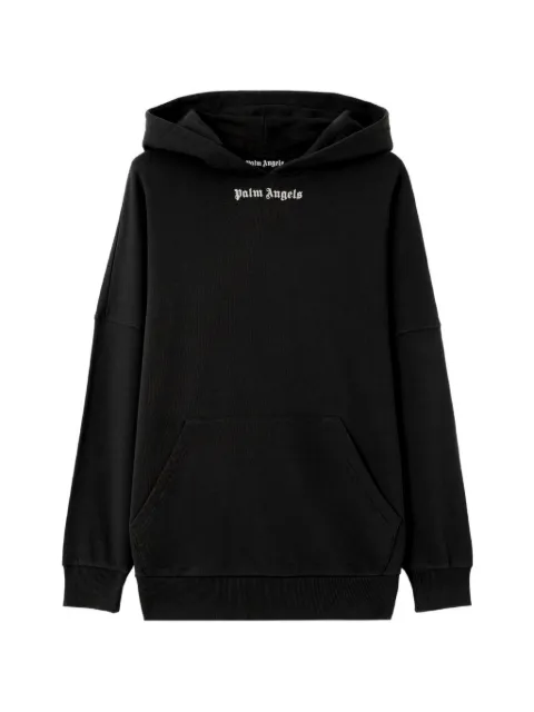 Palm Angels logo-print hoodie Black PMBB036S26FLE001