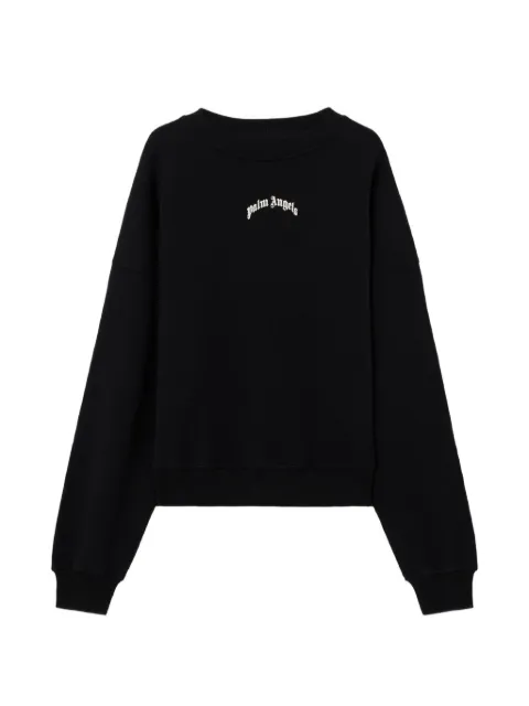 Palm Angels curved-logo sweatshirt Black PMBA08JS26FLE0041003