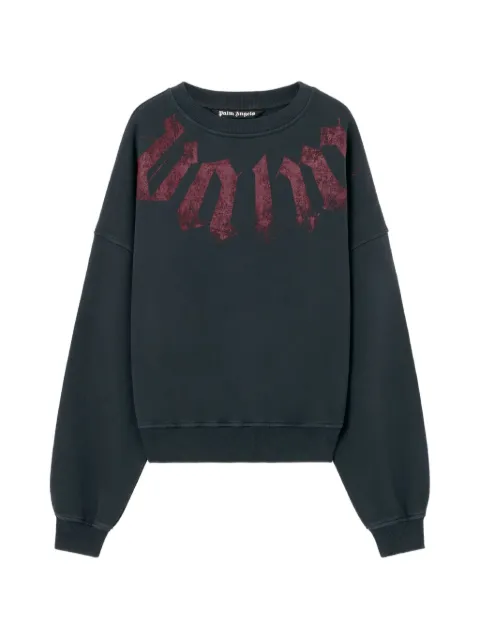 Palm Angels neck-logo sweatshirt Black PMBA08JS26FLE0011028