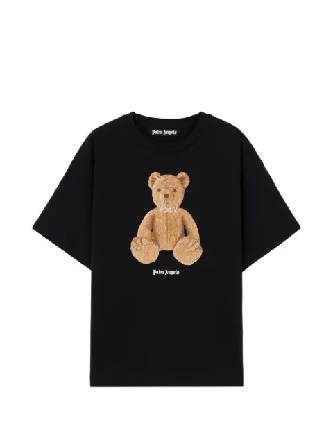 Palm Angels Bear logo-print T-shirt Black PMAA109S26JER00A1060