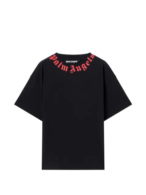 Palm Angels logo neck T-shirt Black PMAA109S26JER008