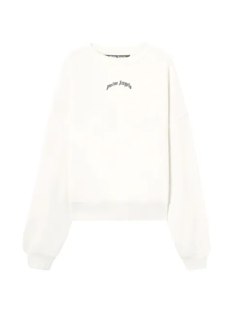 Palm Angels curved-logo sweatshirt White PMBA08JS26FLE004