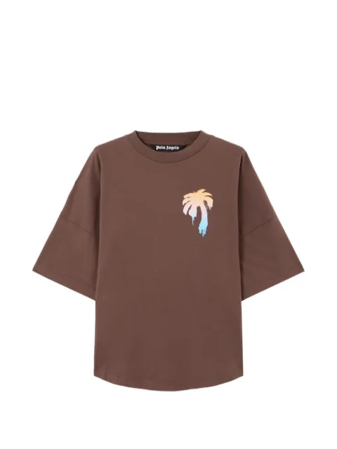 Palm Angels palm graphic oversized T-shirt Brown PMAA10BS26JER003