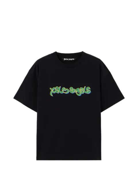 Palm Angels logo graphic T-shirt Black PMAA109S26JER0091055