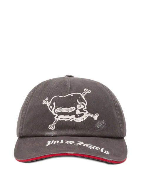 Palm Angels skull logo cap Grey PMLB104S26FAB0060703