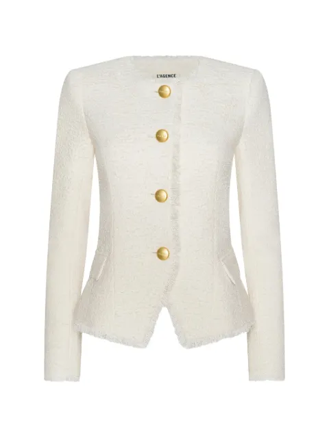 L'Agence Nerina tweed jacket Neutrals 10040RQFIVOR