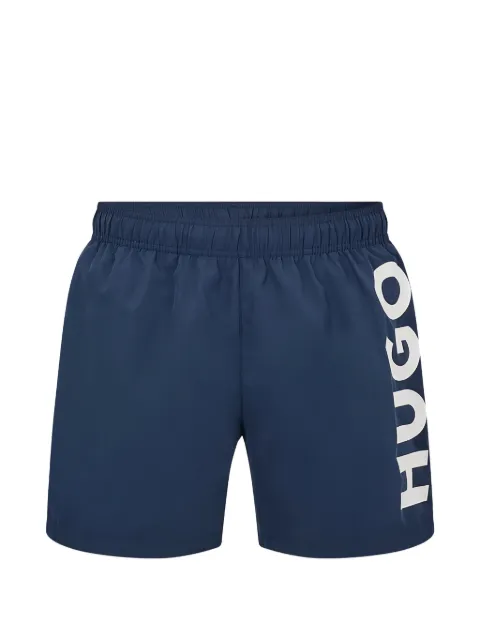 HUGO logo-print swim shorts Blue 50469303405