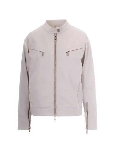 Patrizia Pepe zipped leather jacket Neutrals 8O0212L150W101