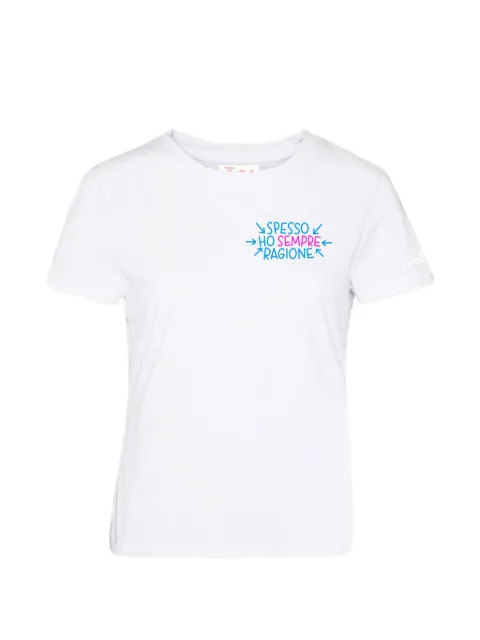 MC2 Saint Barth Emilie chest-letter T-shirt White EMILIEEMB