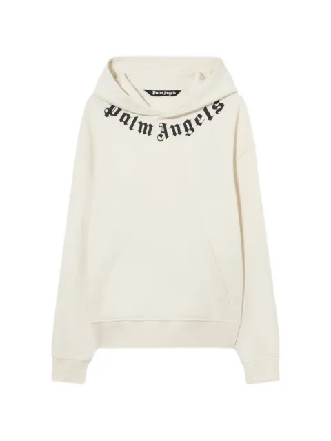 Palm Angels neck-logo hoodie Neutrals PMBB17DS26FLE007