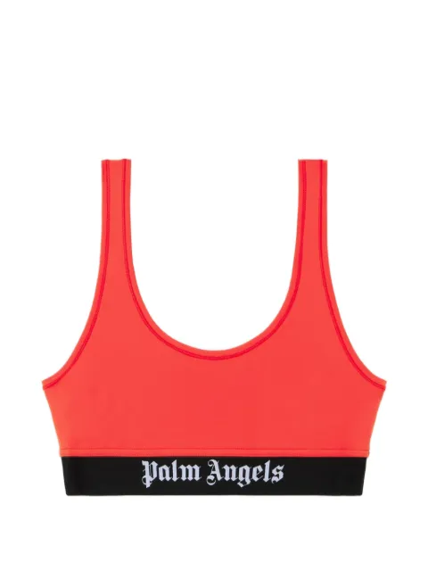 Palm Angels logo-band sports bra Red PWVO010S26FAB0012510