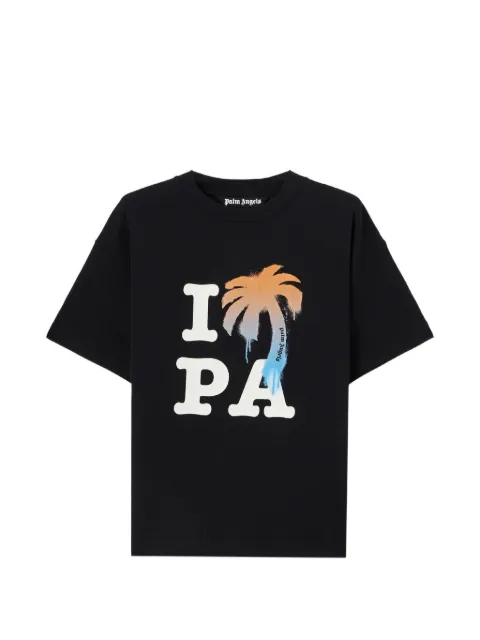 Palm Angels graphic crew-neck T-shirt Black PMAA109S26JER0071001