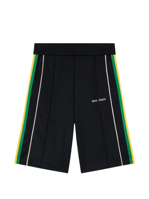 Palm Angels logo striped shorts Black PMCL00CS26FAB0021003
