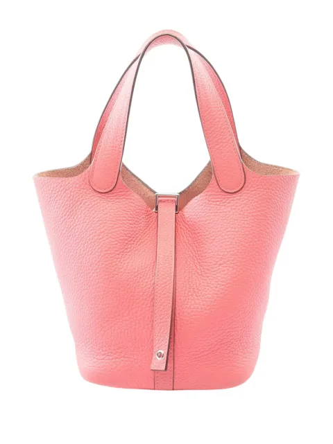 Hermès Pre-Owned 2016 Clemence Picotin Lock PM handbag Pink K2E2M7MH8G861OTF