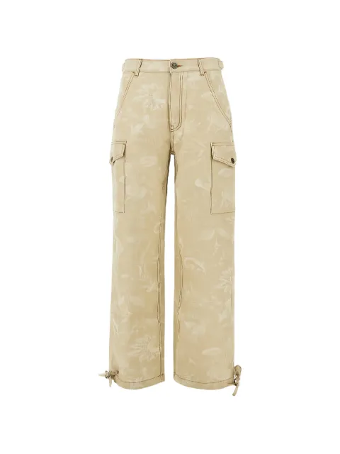 ETRO leaves-embroidered trousers Neutrals WRNB003399TJEK7