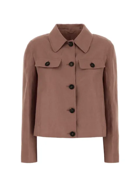 Brunello Cucinelli linen cropped jacket Pink MH5277581C9399