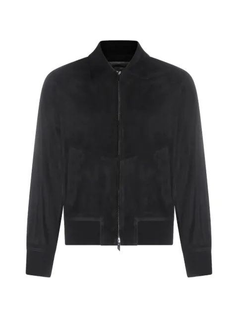 Salvatore Santoro zip-up suede jacket Black S26SANT50694UDNOBLACK