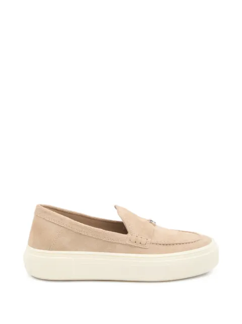Hogan Crosswind suede charm loafers Neutrals HXW7050GB20BTM