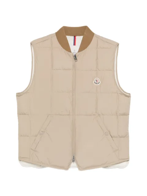 Moncler Elberton square-quilted gilet Neutrals L10911A00149597YW