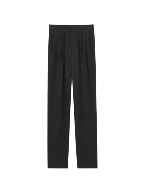Saint Laurent pleated high-waist trousers Black 856580Y6J78