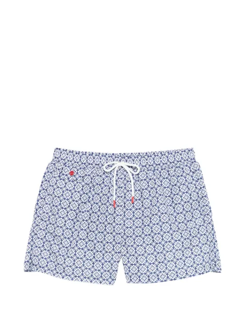 Kiton floral swim shorts Blue UCOM010K0743H82003