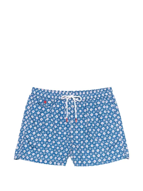 Kiton floral swim shorts Blue UCOM010K0742H30000