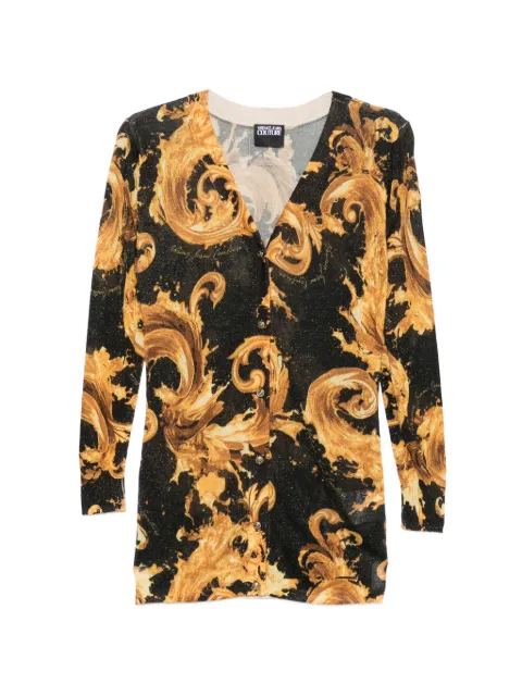 Versace Jeans Couture baroque-print cardigan Black 80HAFM06CMN11G89